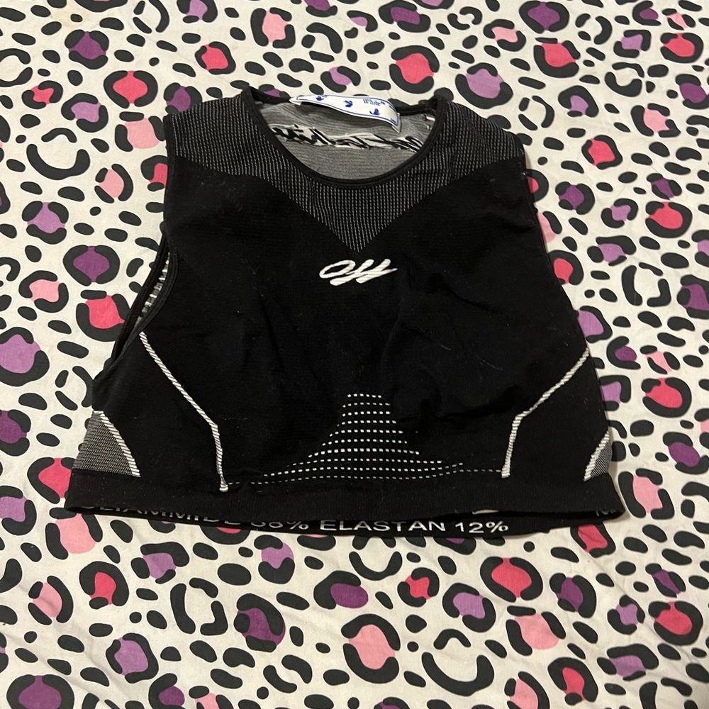 Off-white sports bra extra-large can fit large